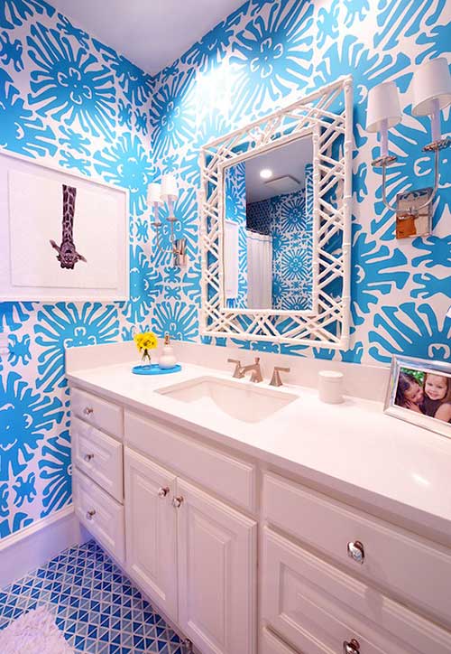 banheiro feminino azul papel parede imagem de banheiro azul feminino para crianças