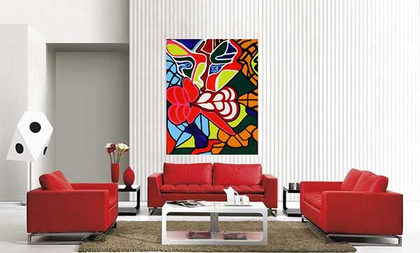sala moderna sofas quadros aqui se pode ver o destaque que um quadro pode dar à decoração