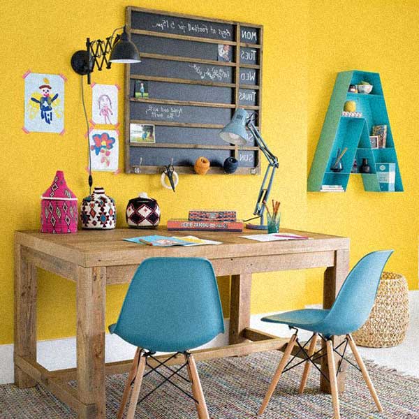 home office amarelo