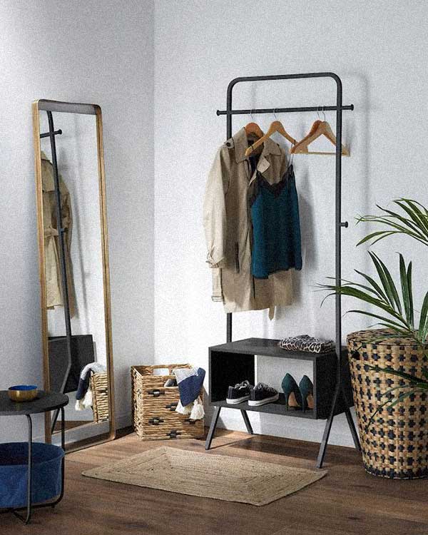 arara com nichos quarto feminino