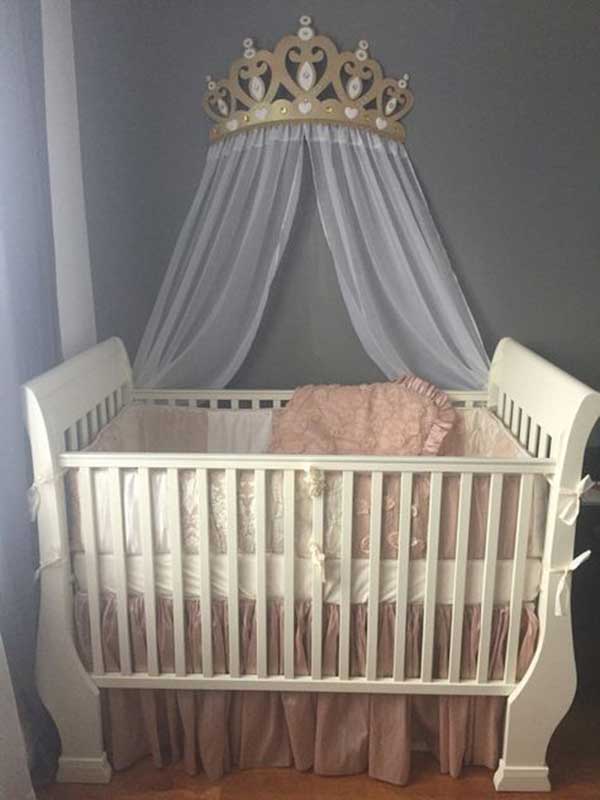 feito de renda Modelos de Dosséis para berços.