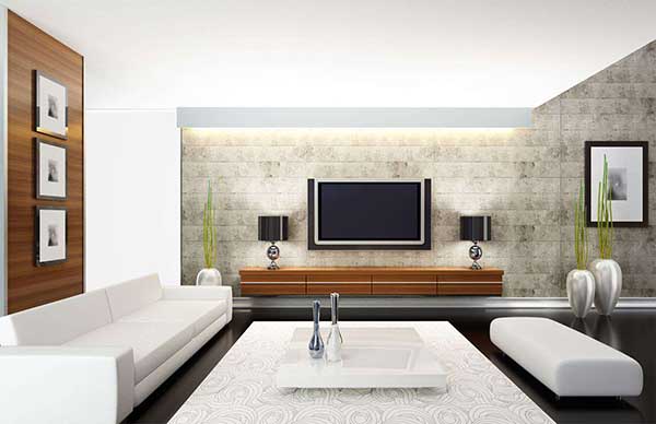 para sala de TV Modelos pretos para sala de tv.