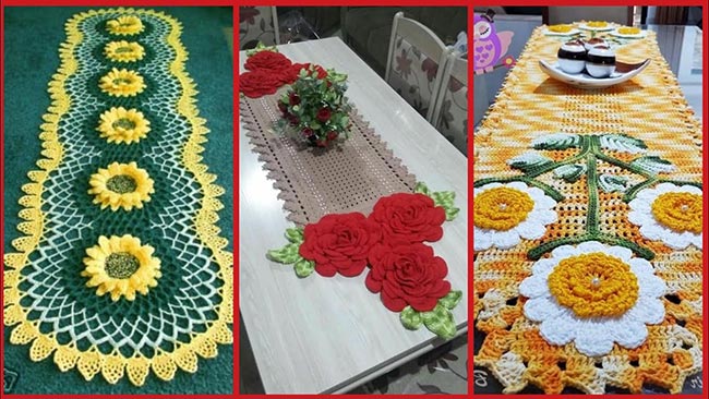Caminho de Mesa Com flores 3 Inspiração com diferentes flores.