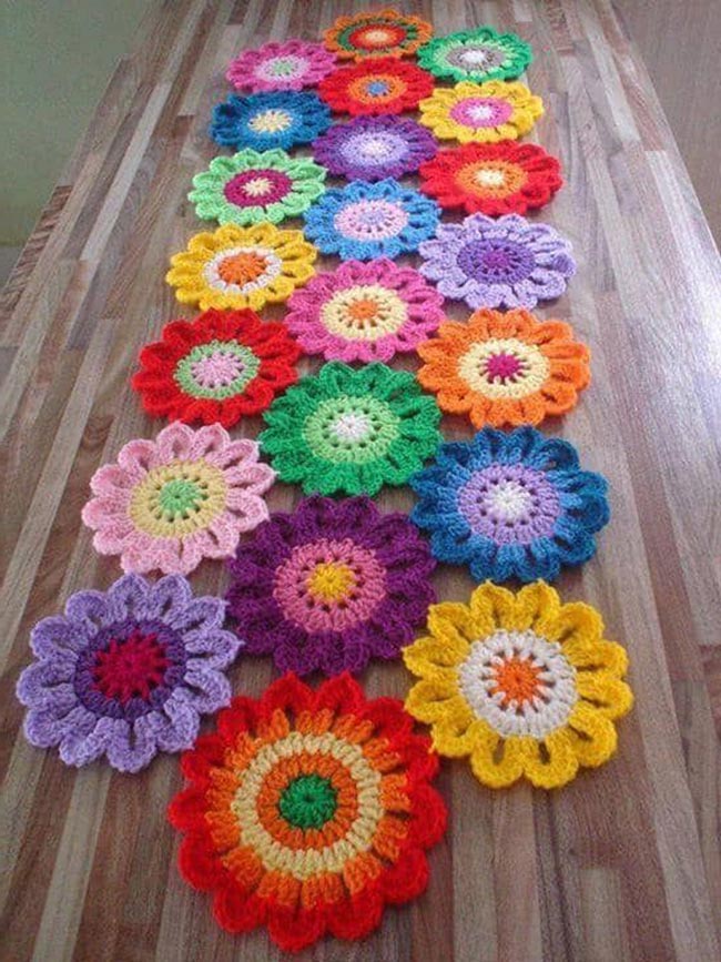 Caminho de Mesa Com flores 5 Caminho de Mesa Com flores 5