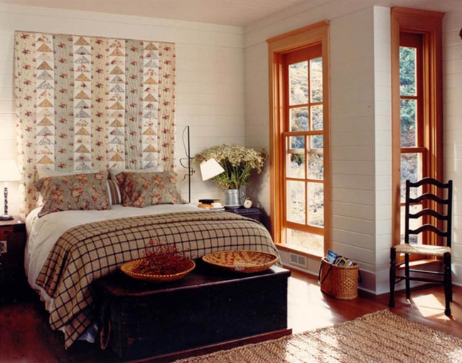 decoracao de cama Colcha com quadriculado.