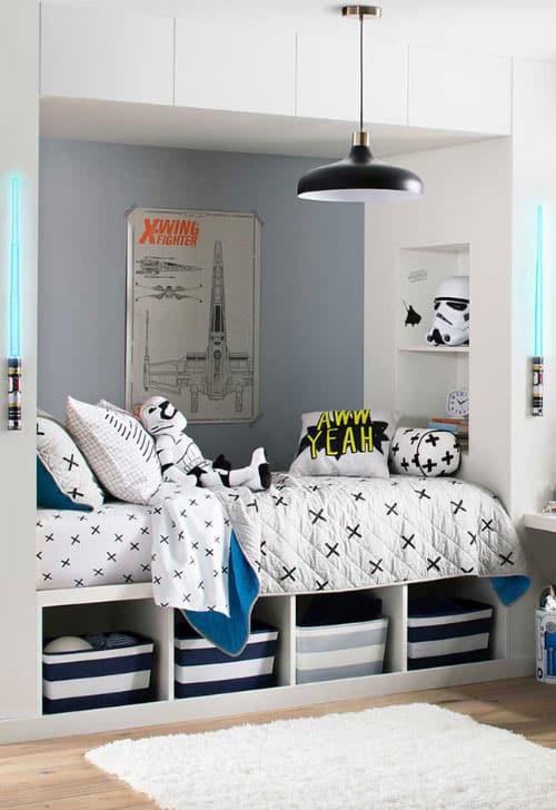 inspirado star wars Decoração Star Wars para quarto de menino (adultos também podem curtir)