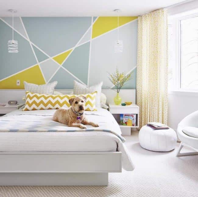 pintura geometrica para Quarto de Casal