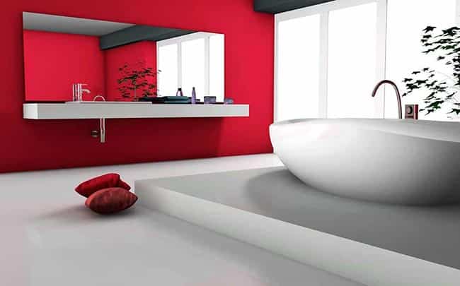 banheiro com banheira grande 1 Decoração estilo Zen com área da banheira.