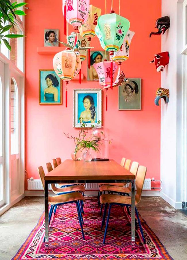 Decoração estilo tropical.