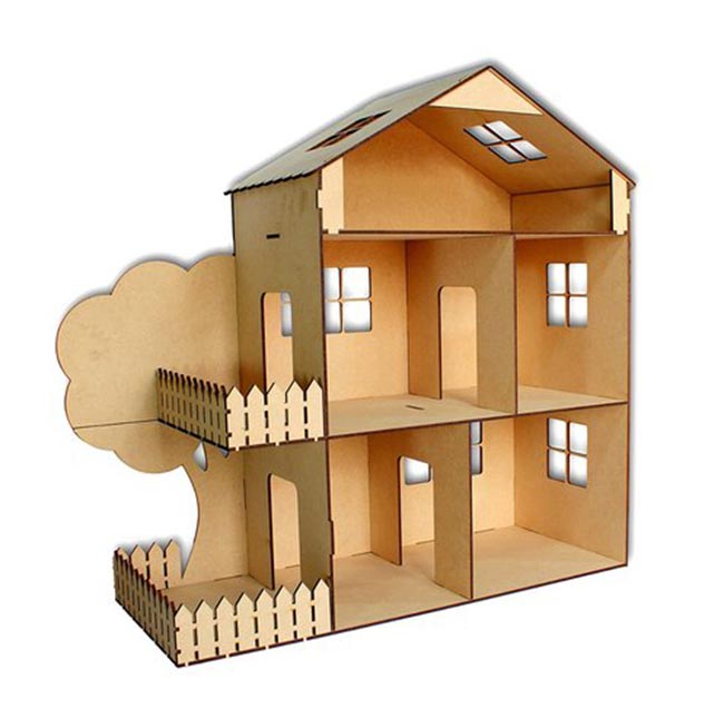 Feita de madeira MDF.