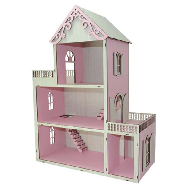 Casinha temática da Polly com três andares.