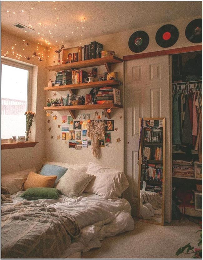 Fotos de Quartos cottagecore 4 Inspiração com tons leves.