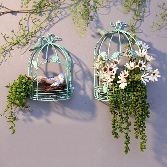 Gaiolas Decorativas com Flores 3 Gaiolas Decorativas com Flores 3