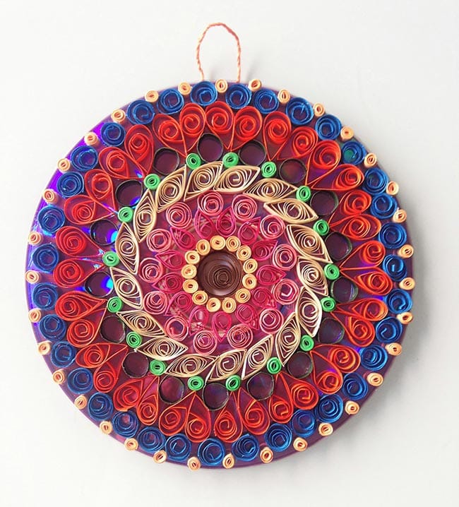 Mandalas com Quilling 4 Modelo circular.