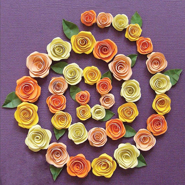 Quilling no Quarto 5 3 Coroa de flores.
