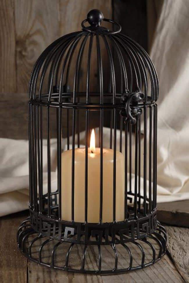 com velas 2 4 Gaiola preta.
