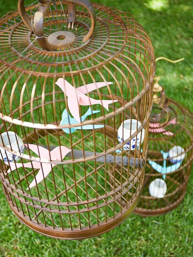 decorar festas com gaiolas 3 Com origami.