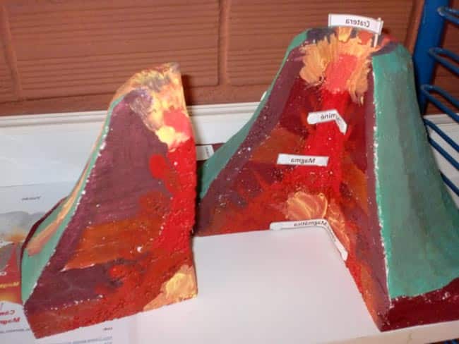 maquete de vulcao 2