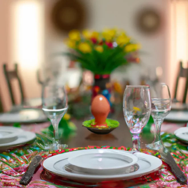 9 Mesa posta para o jantar de Pascoa scaled