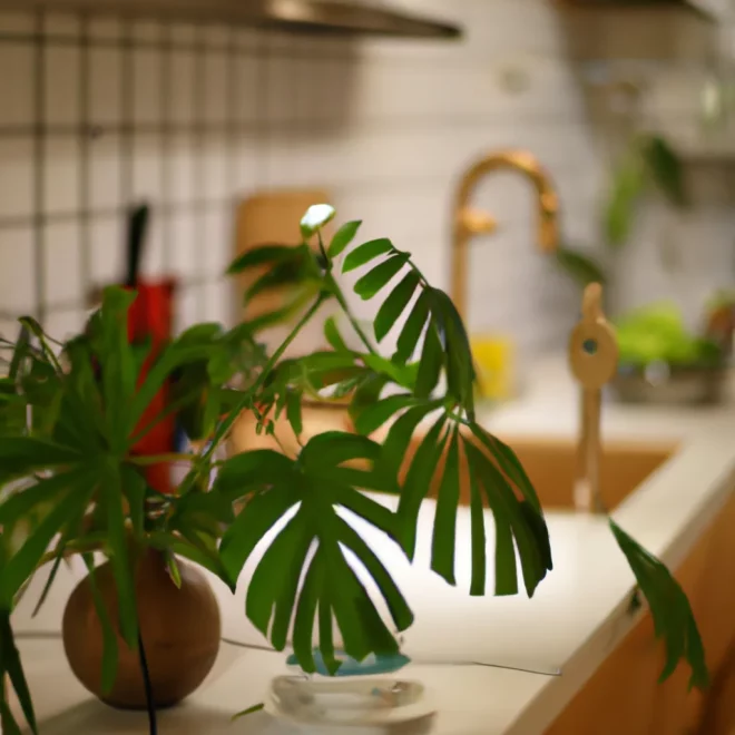 Tutorial Ideias de decoracao de cozinha em estilo tropical com folhagens scaled