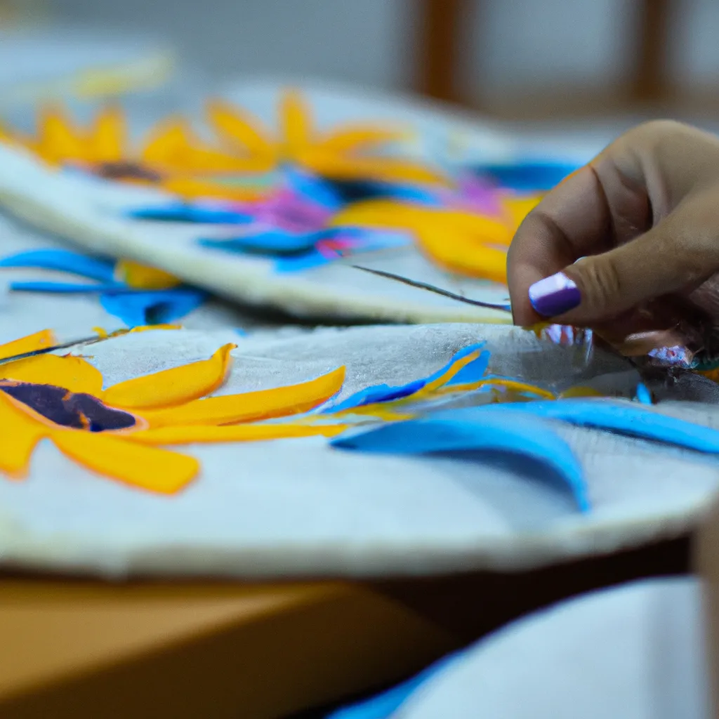 Imagens Arte textil e tecnicas de pintura