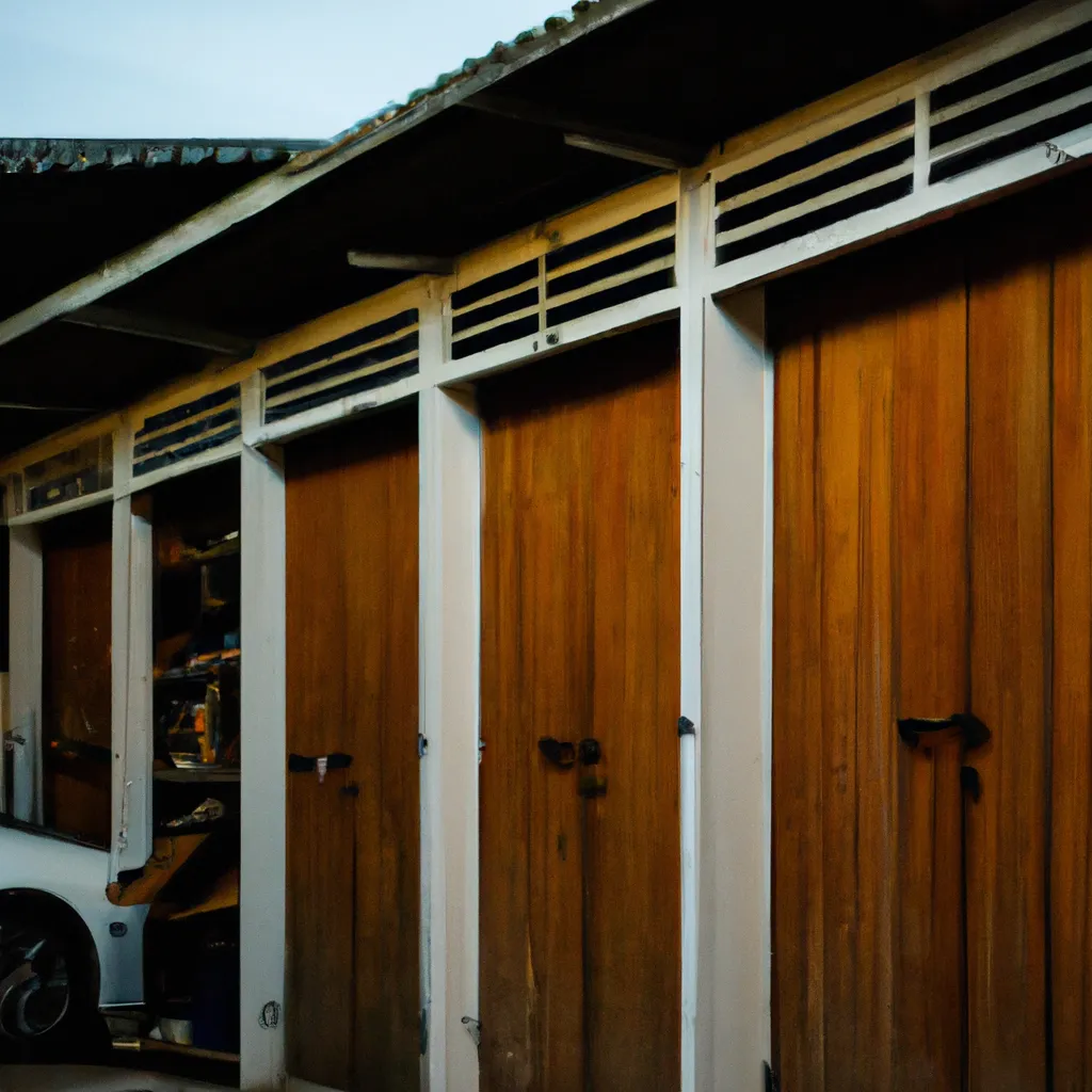 Imagens Garagens de madeira beleza e funcionalidade