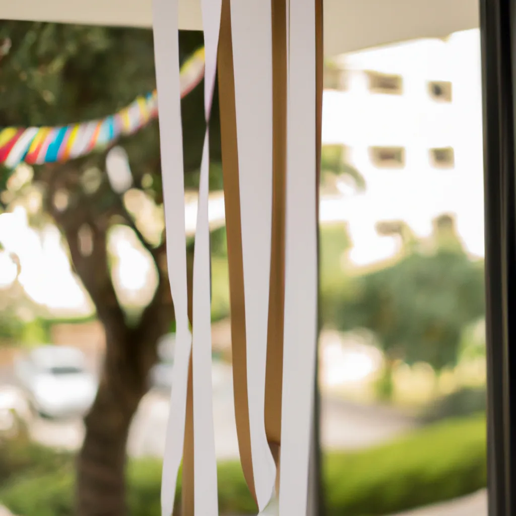 Fotos Como fazer uma cortina de fitas para decorar eventos