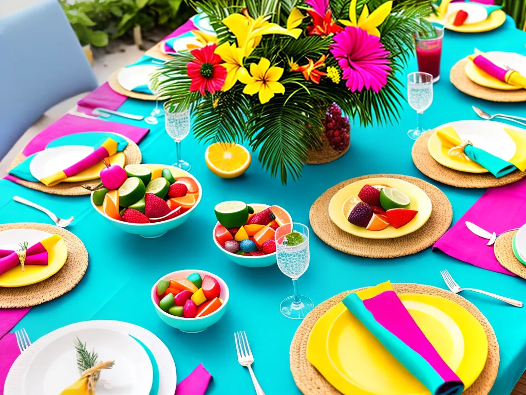 Dicas decorando mesa comidas bebidas festa piscina Dicas decorando mesa comidas bebidas festa piscina