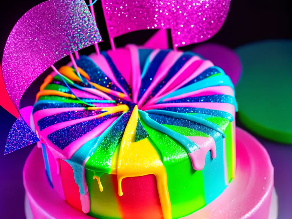 Dicas ideias inspiracoes bolo fake festas neon 2