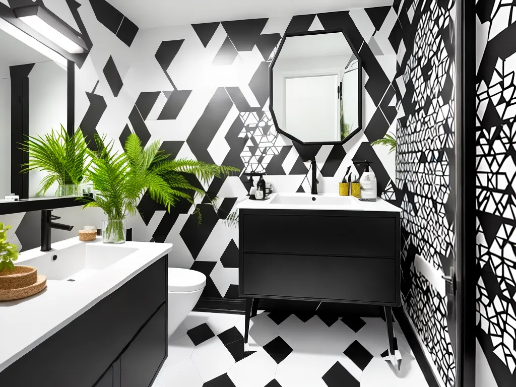 Fotos banheiros estilo geometrico ideias decoracao 5