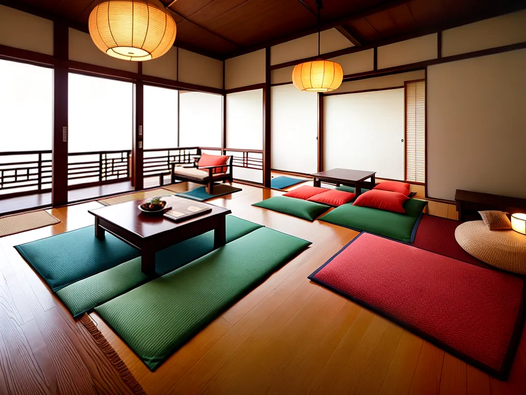 Fotos decoracao japonesa tatames futons sala 3