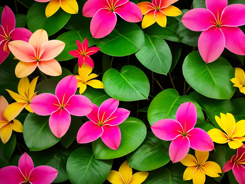 Fotos plantas tropicais cores vibrantes da natureza exuberante 1