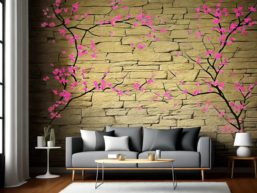 Ideias adesivos decorativos parede pedra 4