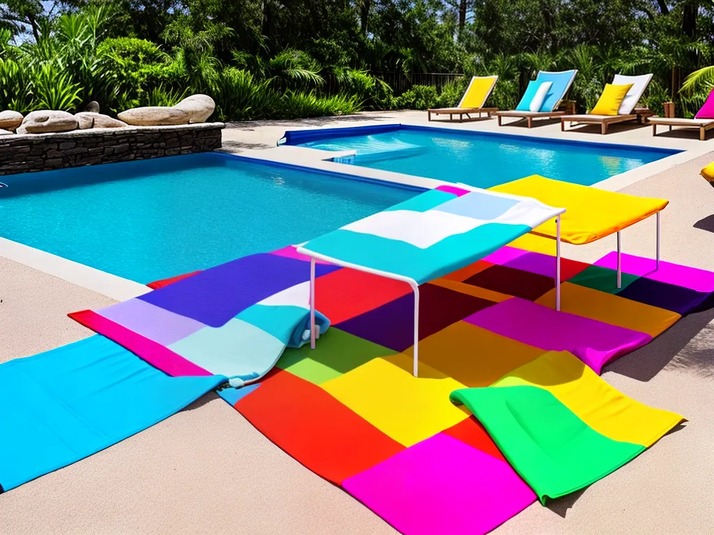Ideias decoracao festa piscina toalhas 3