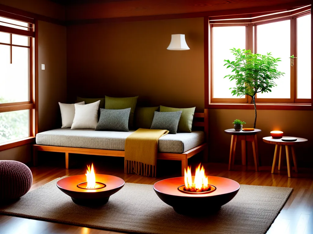 Ideias decoracao japonesa tatames futons sala 4