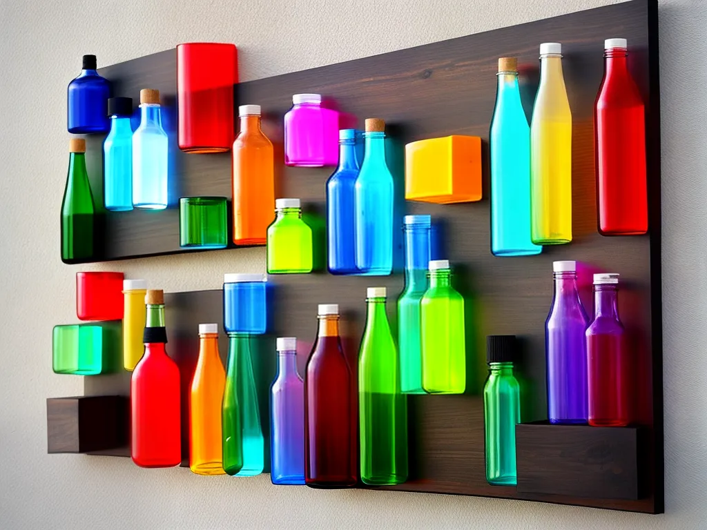 Ideias painel parede garrafas pet Ideias painel parede garrafas pet