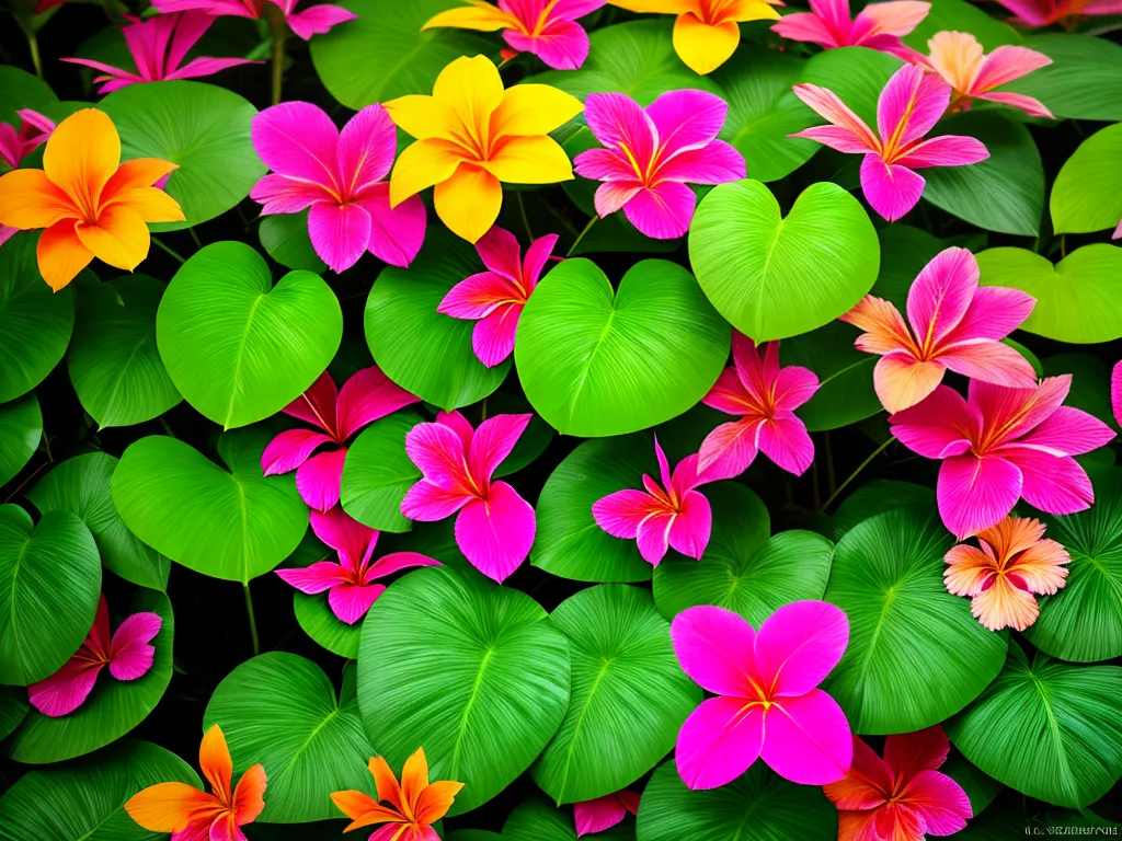Ideias plantas tropicais cores vibrantes da natureza exuberante 1