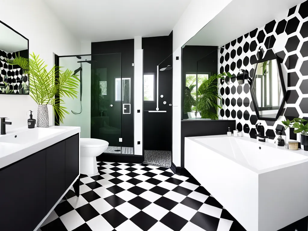 Imagens banheiros estilo geometrico ideias decoracao 5