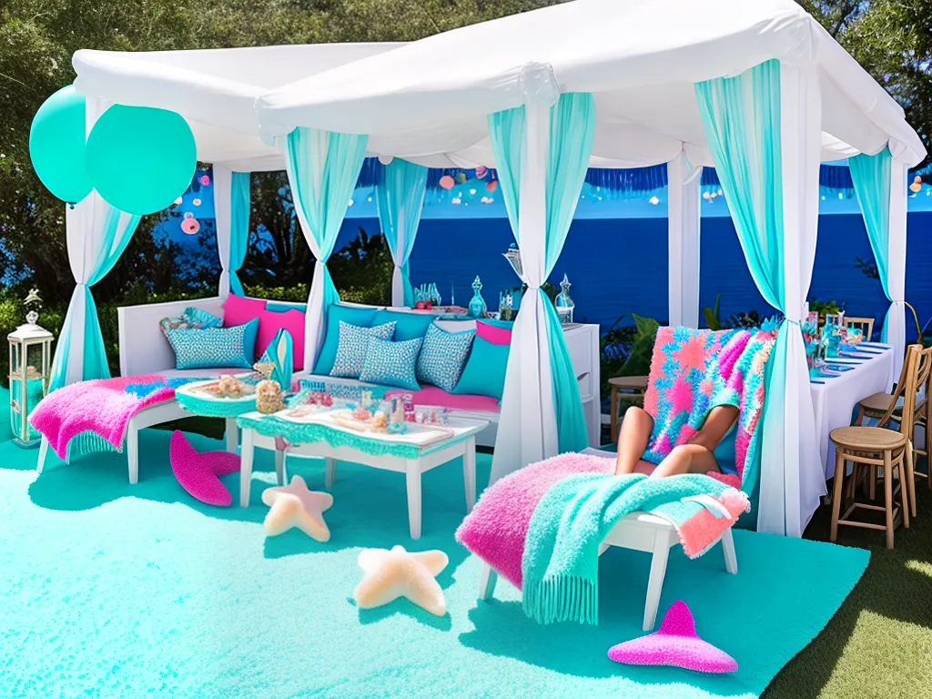 Imagens decoracao festa piscina tema sereias 4 Imagens decoracao festa piscina tema sereias 4