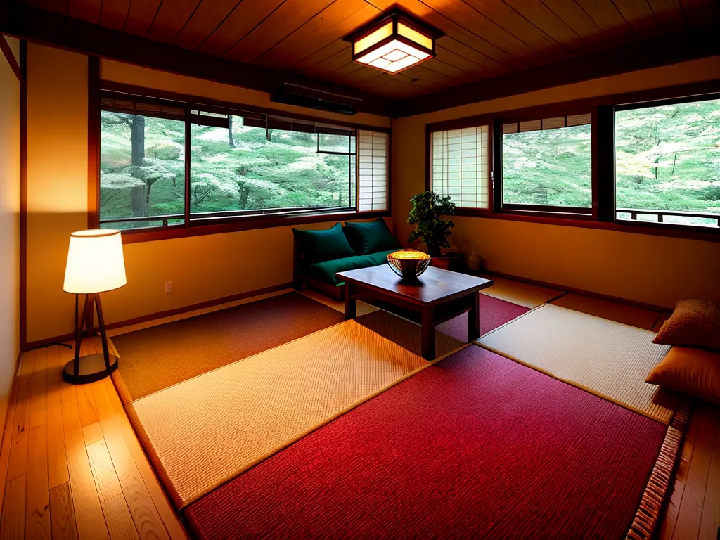 Imagens decoracao japonesa tatames futons sala