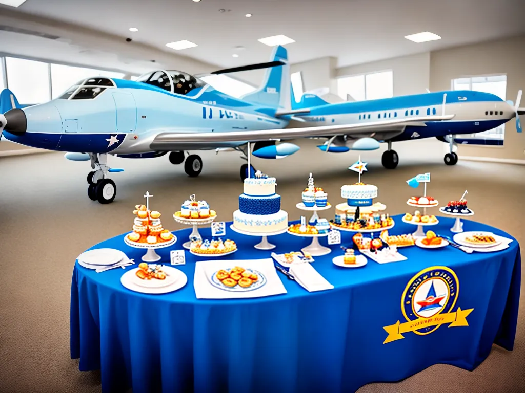 Imagens organizando cha de bebe com tema de aviacao 4