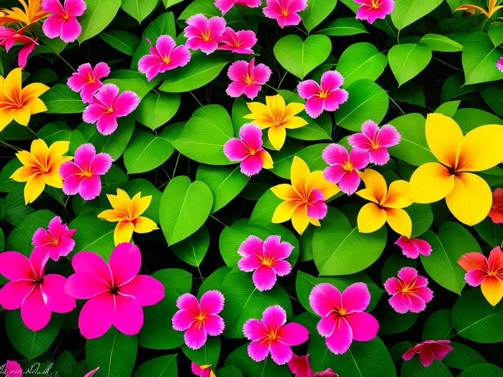 Imagens plantas tropicais cores vibrantes da natureza exuberante 1