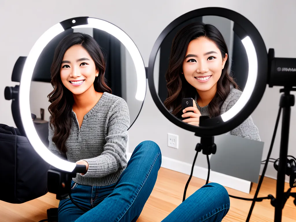 Imagens ring light iluminacao para selfies e producoes caseiras 2 Imagens ring light iluminacao para selfies e producoes caseiras 2
