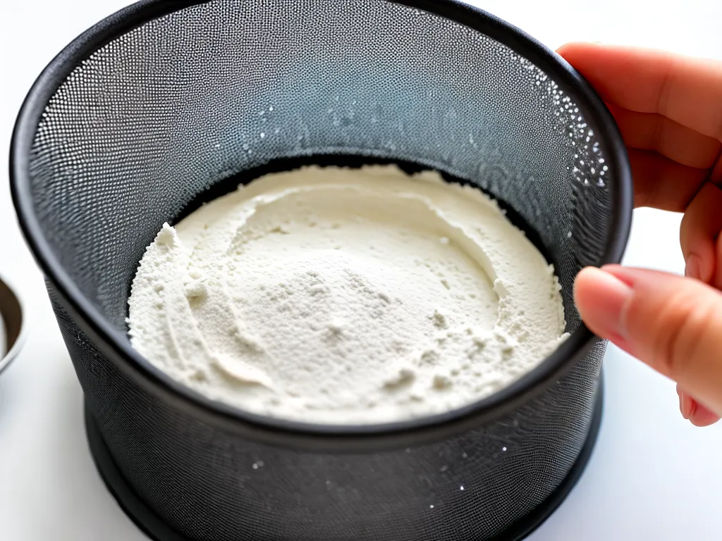 Imagens usando peneira de cozinha para decorar bolos e sobremesas